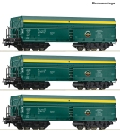 Roco 6600195 - H0 - 3-tlg. Set Selbstentladewagen, PTKiGK, Ep. V-VI